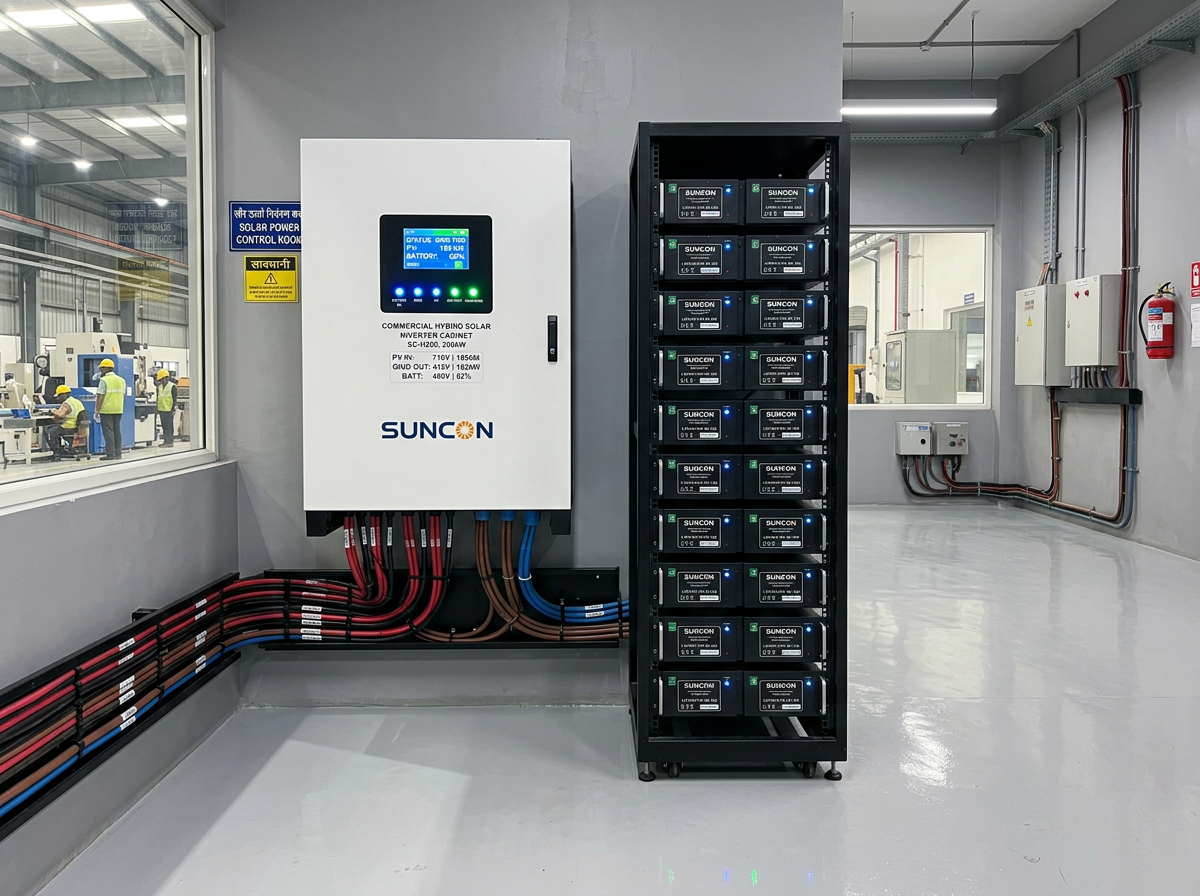 Hybrid inverter and battery storage stack