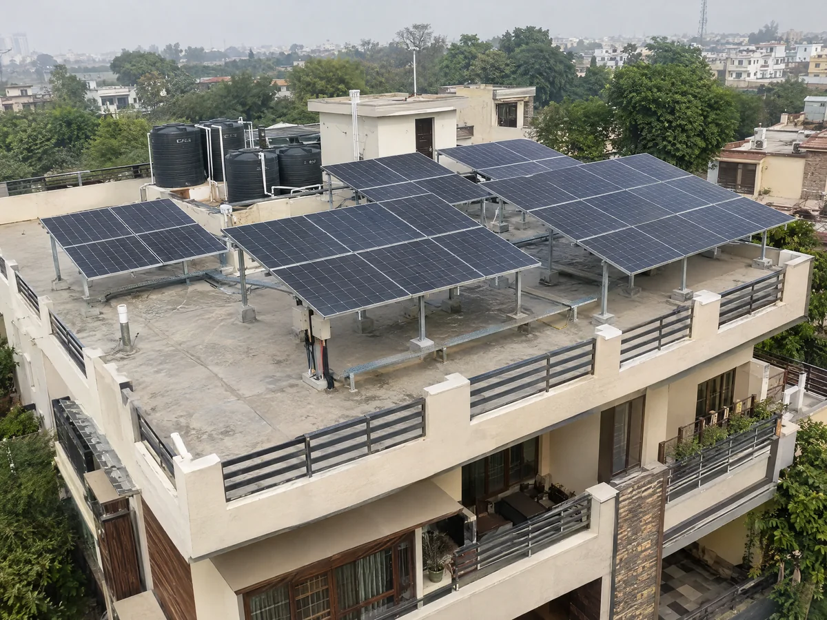 Arun Seth rooftop solar installation