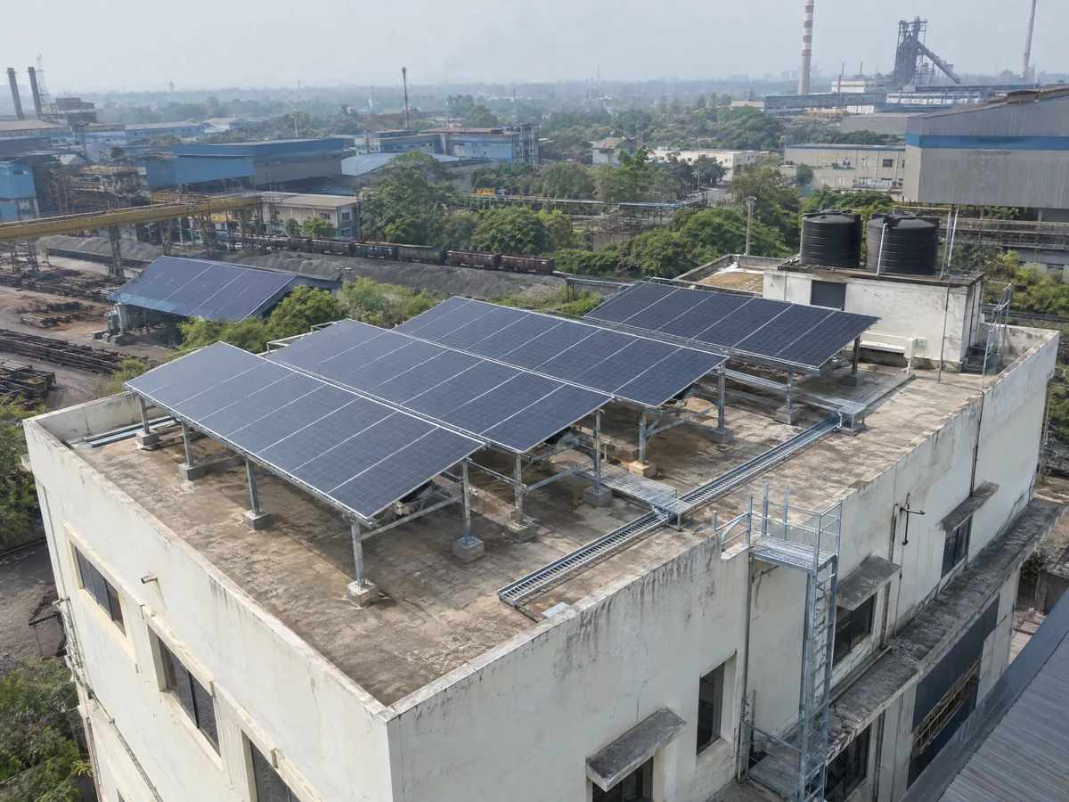 Dilip Rolling Mills rooftop solar installation