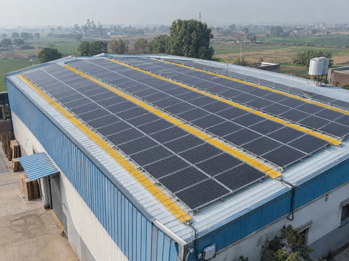 Madhav Packers rooftop solar installation