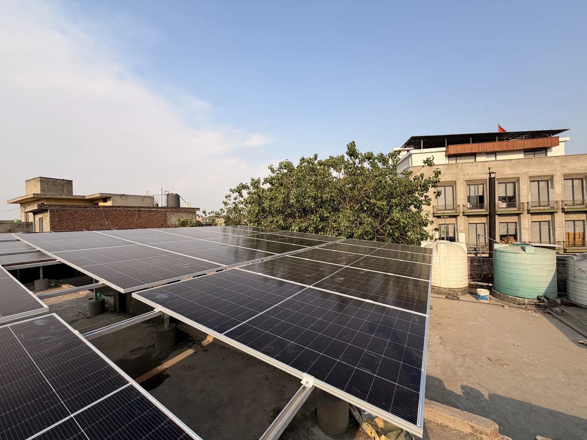 Virsa Knits rooftop solar installation